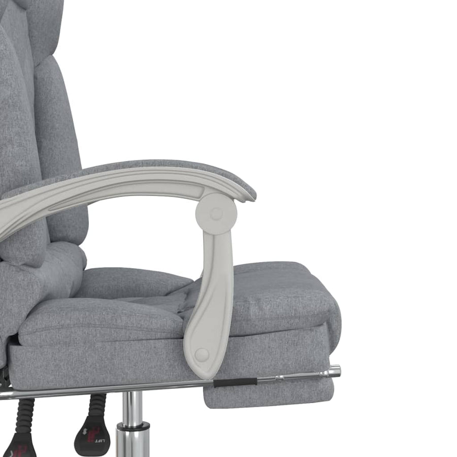 Kantoorstoel Massage Verstelbaar Stof 1 Lichtgrijs