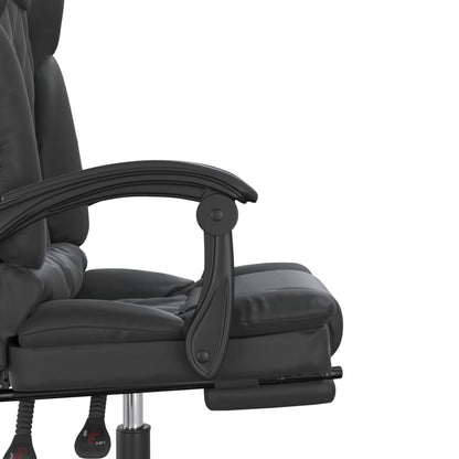 Kantoorstoel Massage Verstelbaar Kunstleer 1 Zwart
