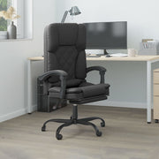 Kantoorstoel massage verstelbaar kunstleer zwart 63x56x(110.5-120)cm