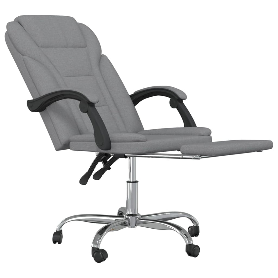 Kantoorstoel verstelbaar stof lichtgrijs