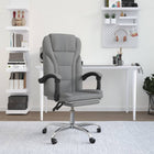 Office chair adjustable fabric light grey