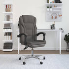 Office chair adjustable fabric dark grey