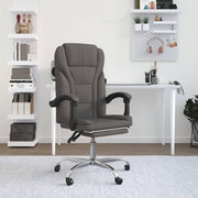 Kantoorstoel verstelbaar stof donkergrijs 63x56x(112,5-122) cm