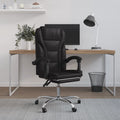 Office chair adjustable faux leather black