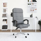 Office chair massage adjustable fabric light grey