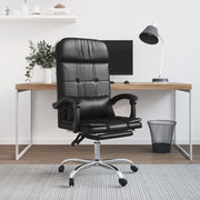Kantoorstoel massage verstelbaar kunstleer zwart 63x56x112-122 cm