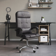 Bureaustoel 63x56x112-122 cm kunstleer grijs massage