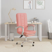 Kantoorstoel verstelbaar kunstleer roze 63x56x110-120 cm