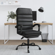 Kantoorstoel massage verstelbaar kunstleer zwart 63x56x110-120 cm