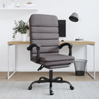 Office chair massage adjustable faux leather grey