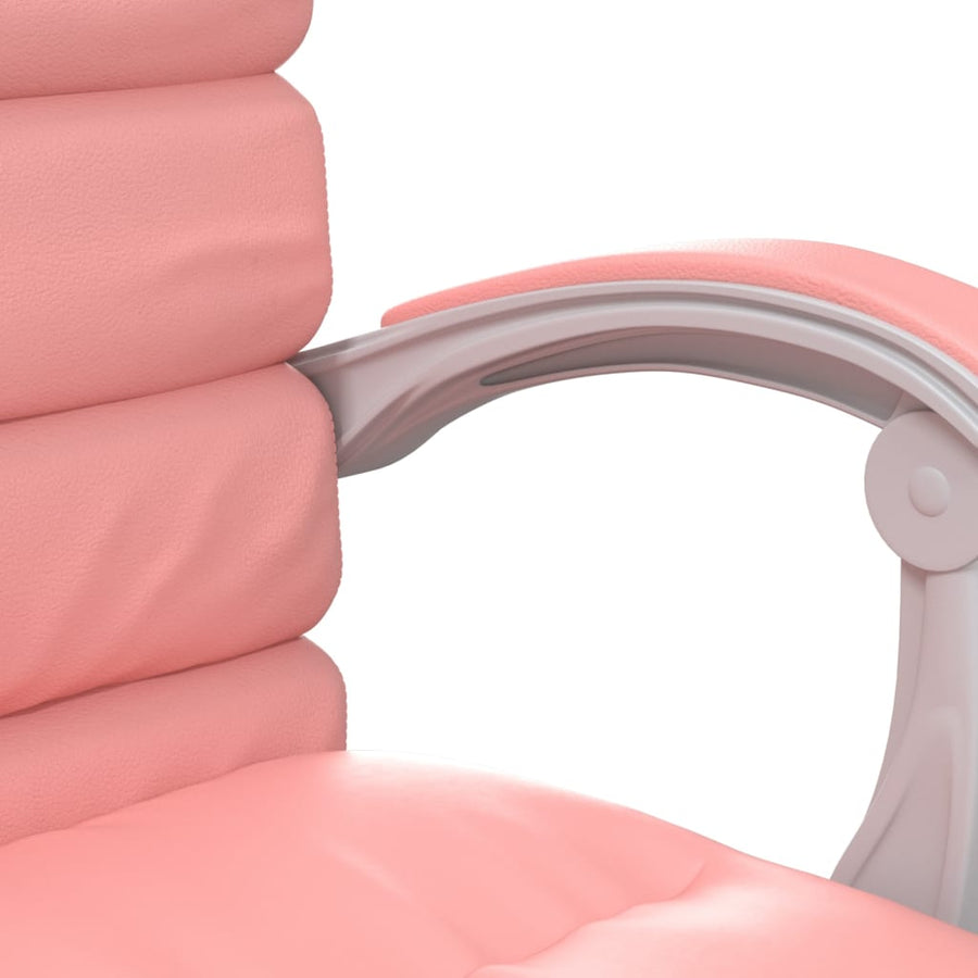 Kantoorstoel Massage Verstelbaar Kunstleer Roze 1