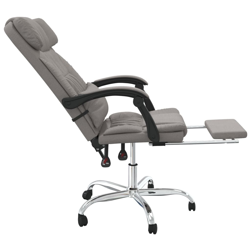 Kantoorstoel massage verstelbaar stof taupe