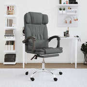 Kantoorstoel massage verstelbaar stof donkergrijs 63x56x112-122 cm