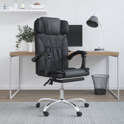 Kantoorstoel massage kunstleer zwart 63x56x112.5-122 cm