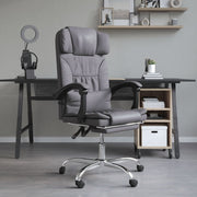 Kantoorstoel massage 63x56x112-122 cm kunstleer grijs
