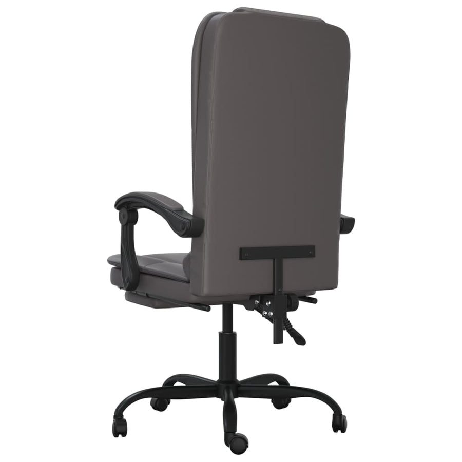 Massage Relaxfauteuil voor op kantoor grijs kunstleer
