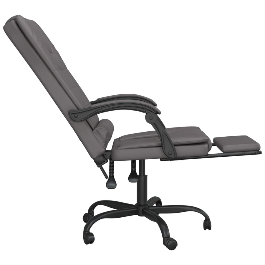 Massage Relaxfauteuil voor op kantoor grijs kunstleer