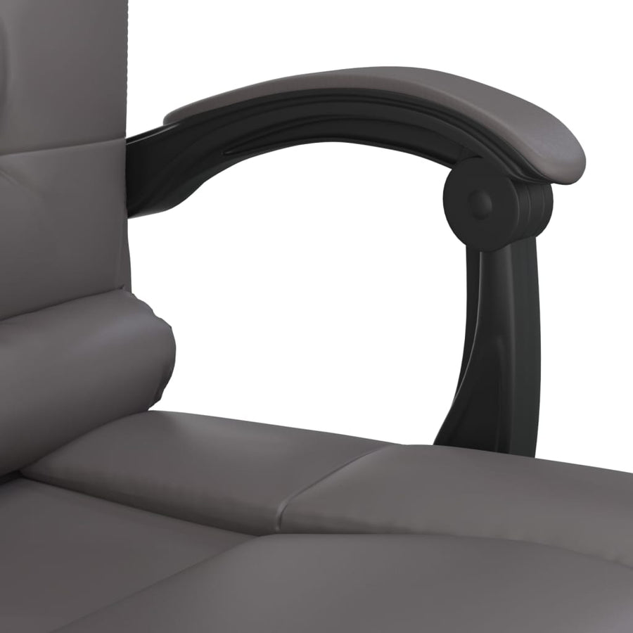 Massage Relaxfauteuil voor op kantoor grijs kunstleer