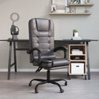 Bureaustoel grijs kunstleer massage relaxfunctie