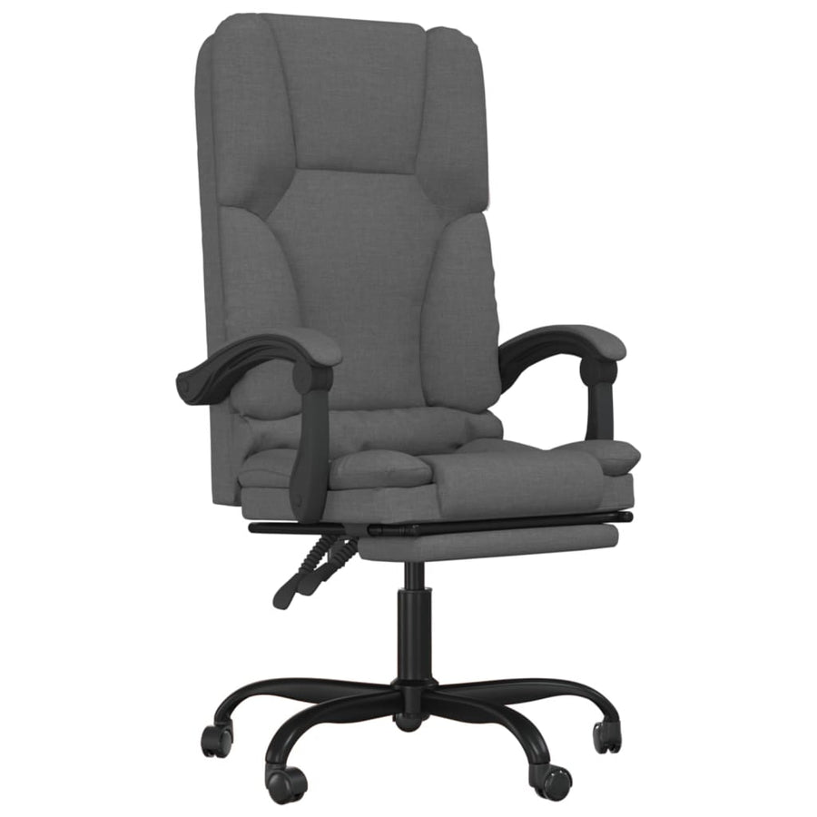 Massage Relaxfauteuil voor op kantoor donkergrijs stof