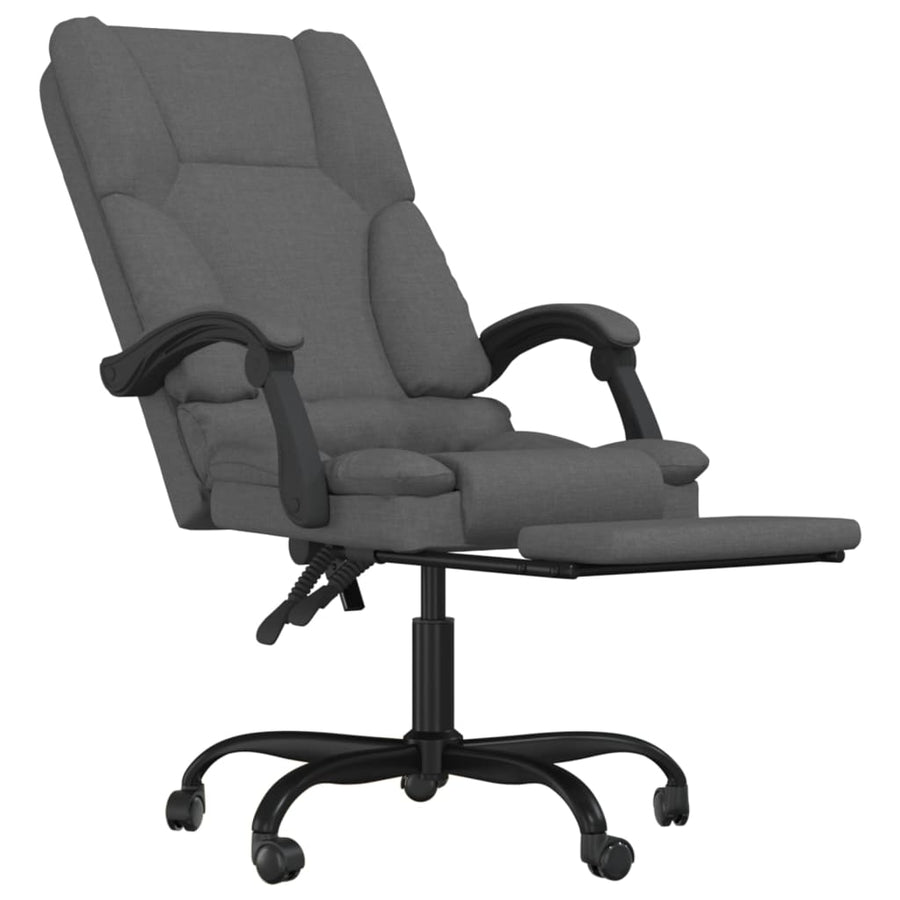 Massage Relaxfauteuil voor op kantoor donkergrijs stof
