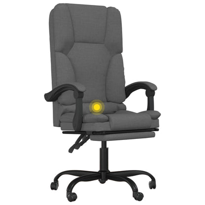 Massage Relaxfauteuil voor op kantoor donkergrijs stof
