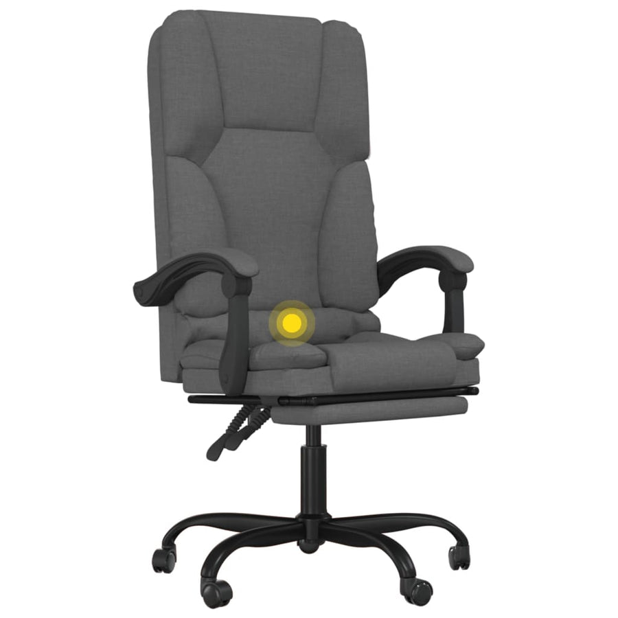 Massage Relaxfauteuil voor op kantoor donkergrijs stof