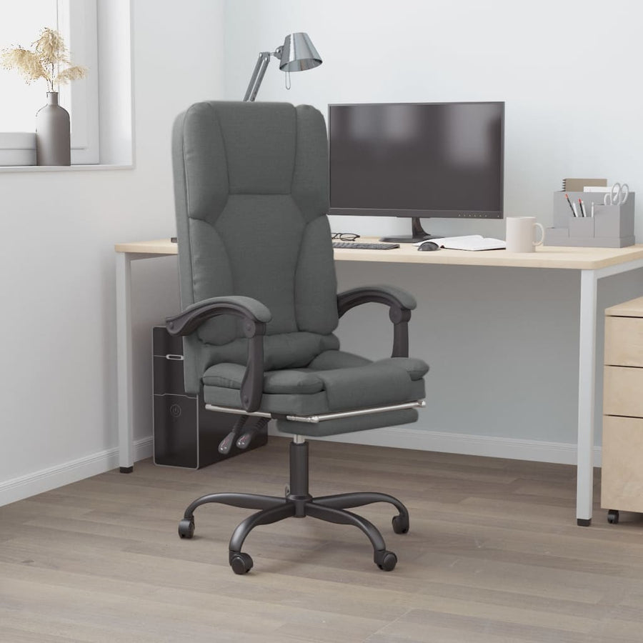 Massage Relaxfauteuil voor op kantoor donkergrijs stof