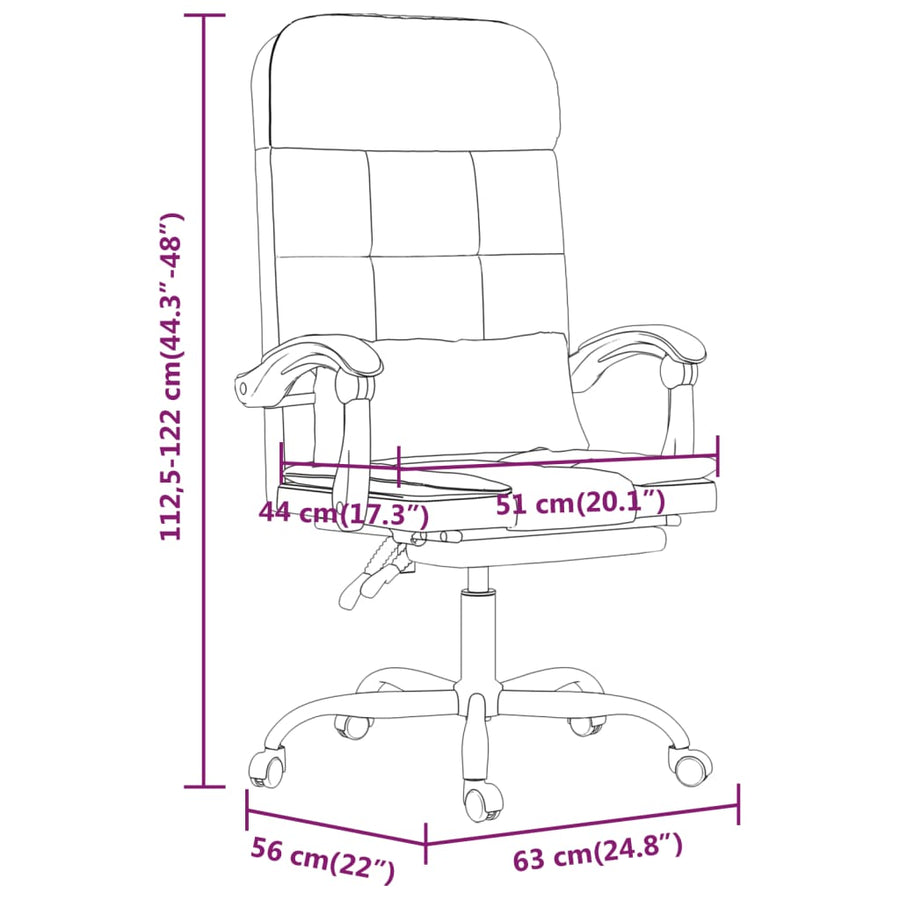 Massage Relaxfauteuil voor op kantoor zwart kunstleer