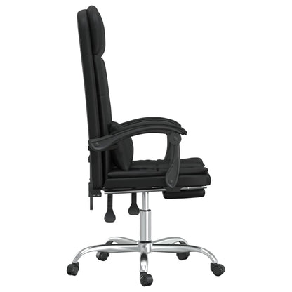 Massage Relaxfauteuil voor op kantoor zwart kunstleer