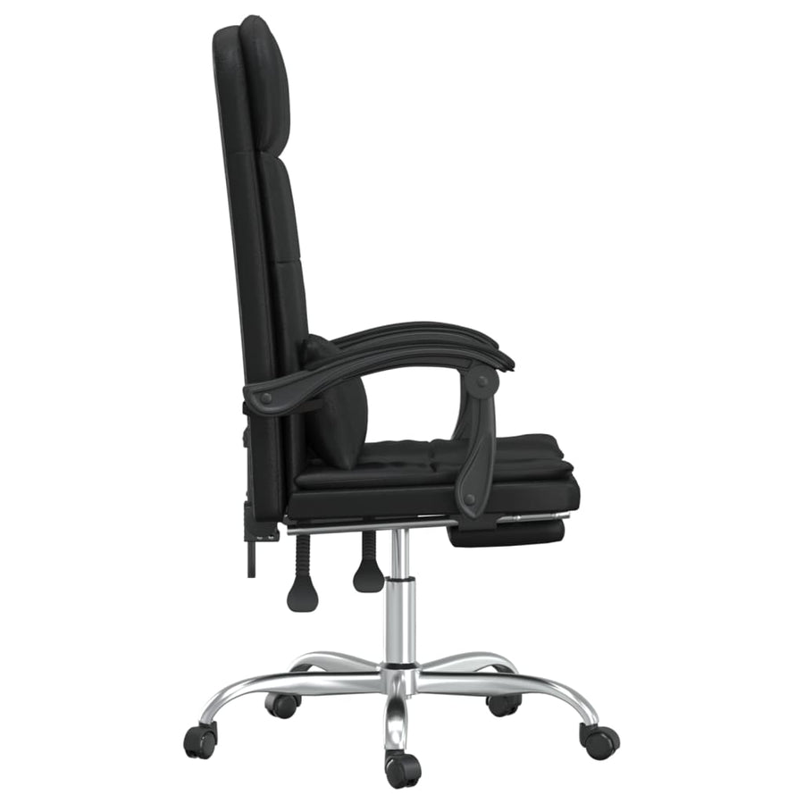 Massage Relaxfauteuil voor op kantoor zwart kunstleer