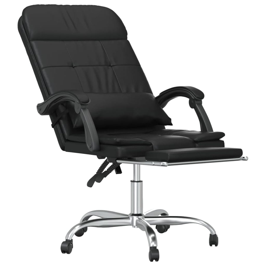 Massage Relaxfauteuil voor op kantoor zwart kunstleer