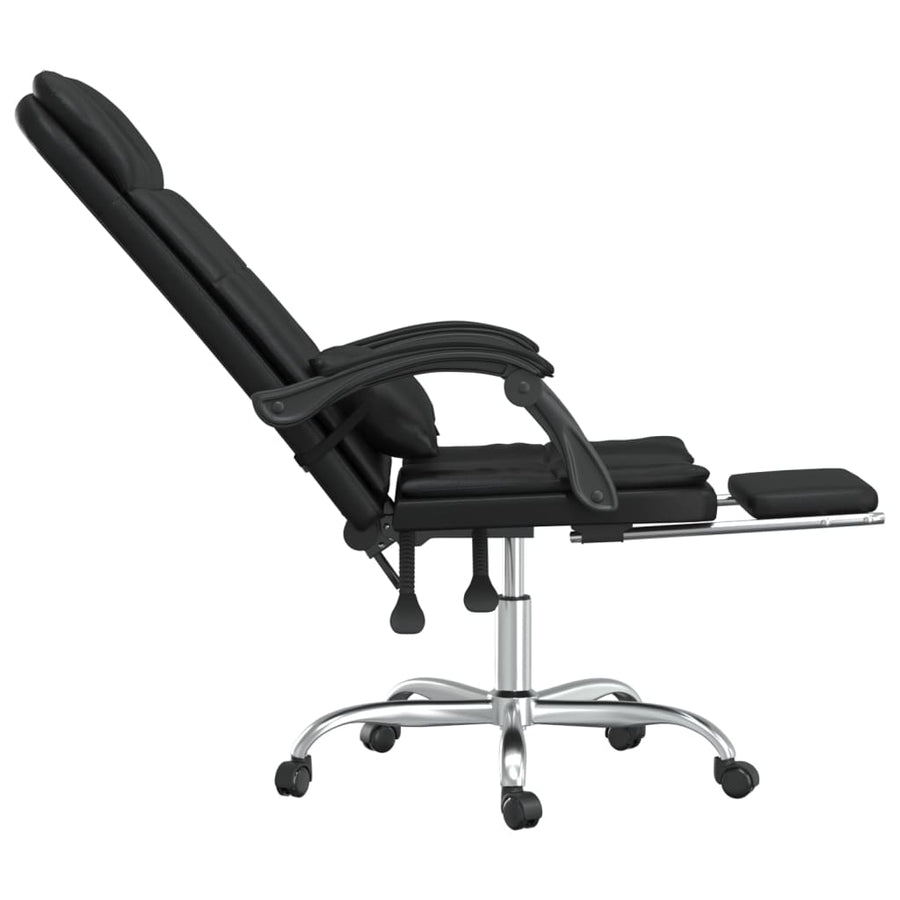 Massage Relaxfauteuil voor op kantoor zwart kunstleer