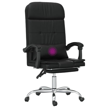 Massage Relaxfauteuil voor op kantoor zwart kunstleer