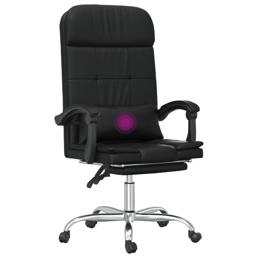 Massage Relaxfauteuil voor op kantoor zwart kunstleer