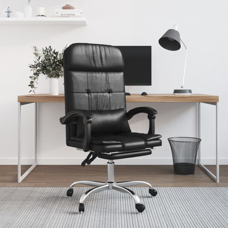 Massage Relaxfauteuil voor op kantoor zwart kunstleer