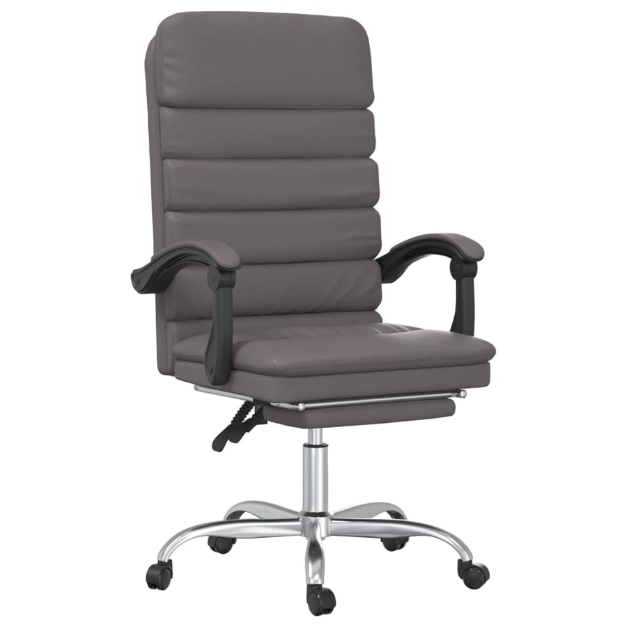 Massage Relaxfauteuil voor op kantoor grijs kunstleer