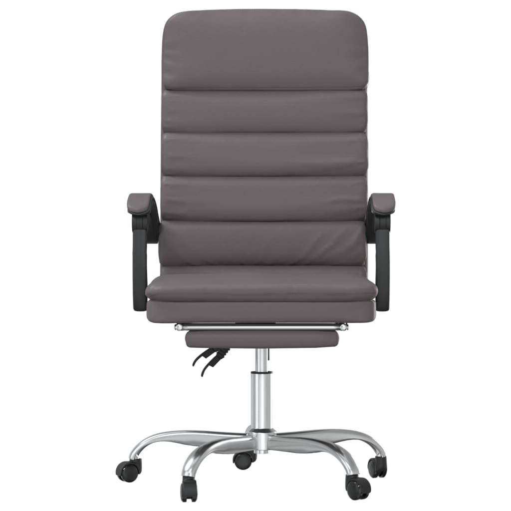Massage Relaxfauteuil voor op kantoor grijs kunstleer