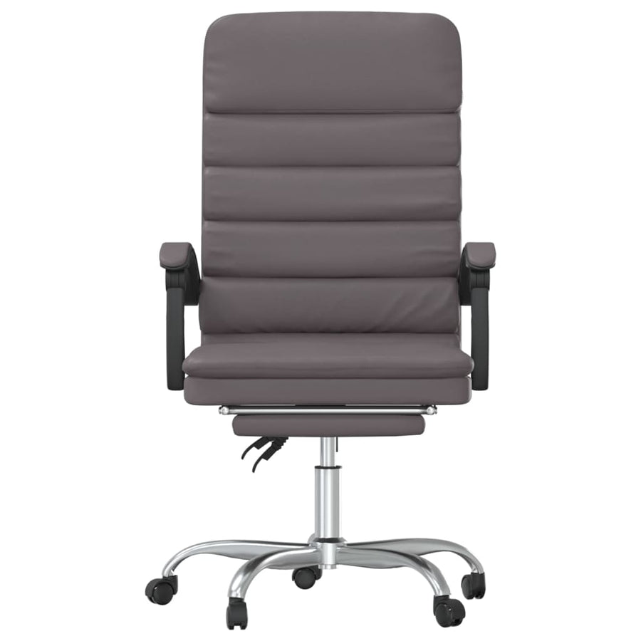 Massage Relaxfauteuil voor op kantoor grijs kunstleer
