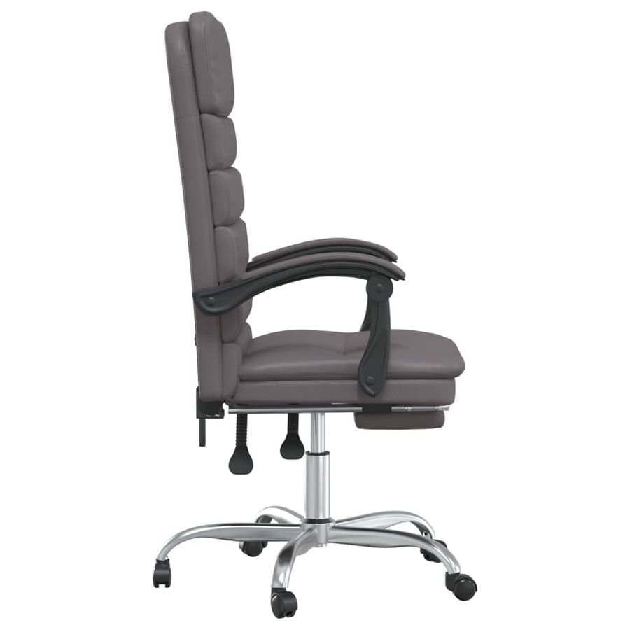 Massage Relaxfauteuil voor op kantoor grijs kunstleer