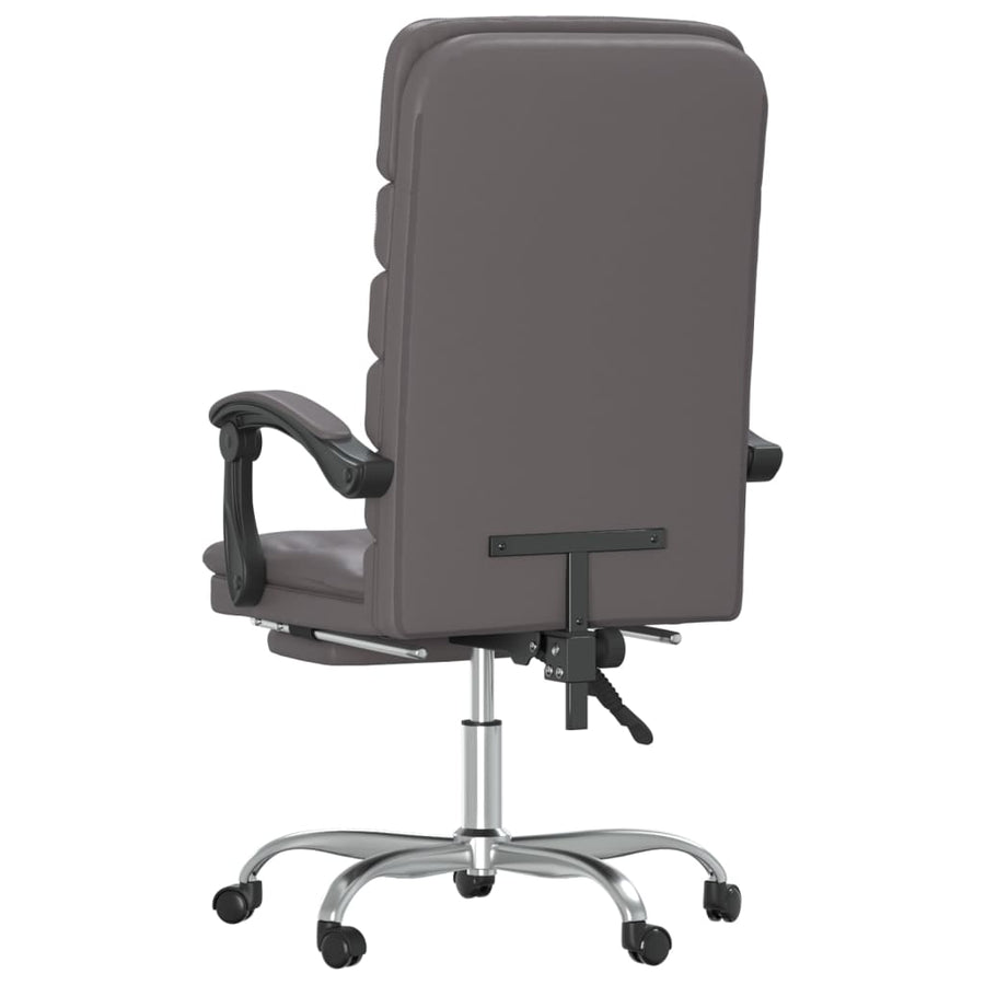 Massage Relaxfauteuil voor op kantoor grijs kunstleer