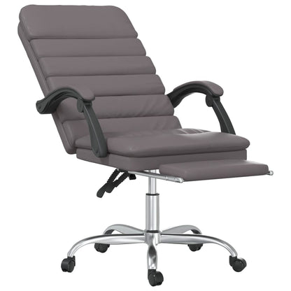 Massage Relaxfauteuil voor op kantoor grijs kunstleer