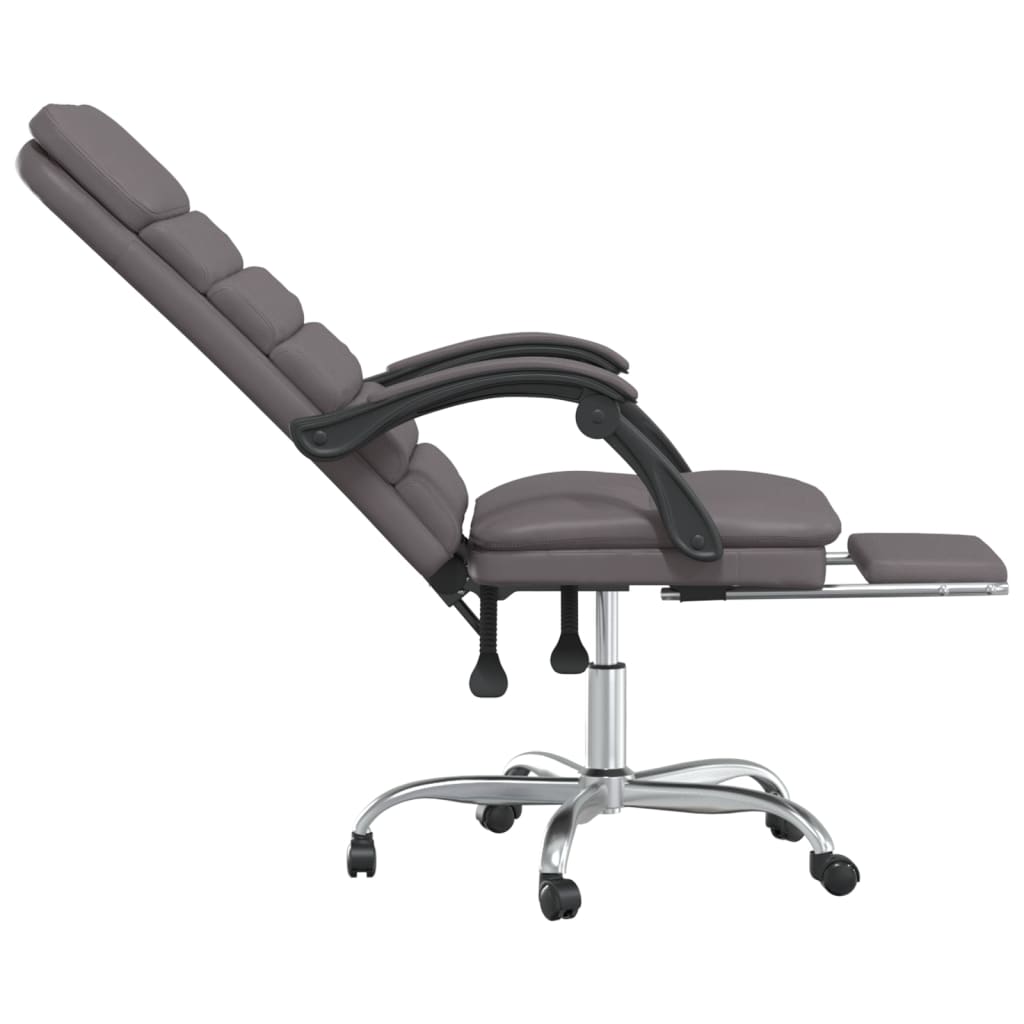 Massage Relaxfauteuil voor op kantoor grijs kunstleer