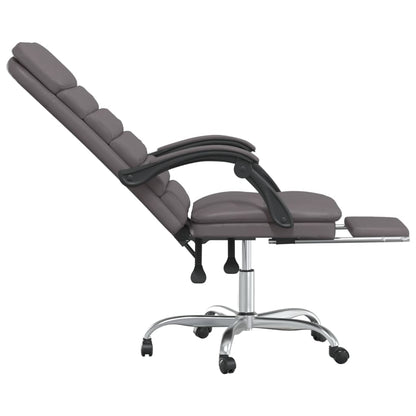Massage Relaxfauteuil voor op kantoor grijs kunstleer