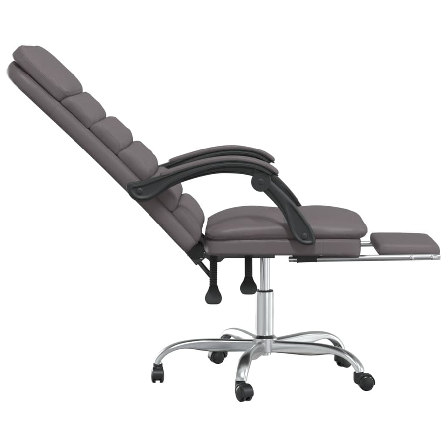 Massage Relaxfauteuil voor op kantoor grijs kunstleer