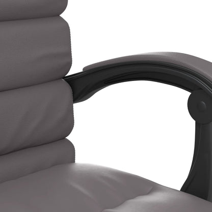 Massage Relaxfauteuil voor op kantoor grijs kunstleer