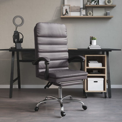 Massage Relaxfauteuil voor op kantoor grijs kunstleer
