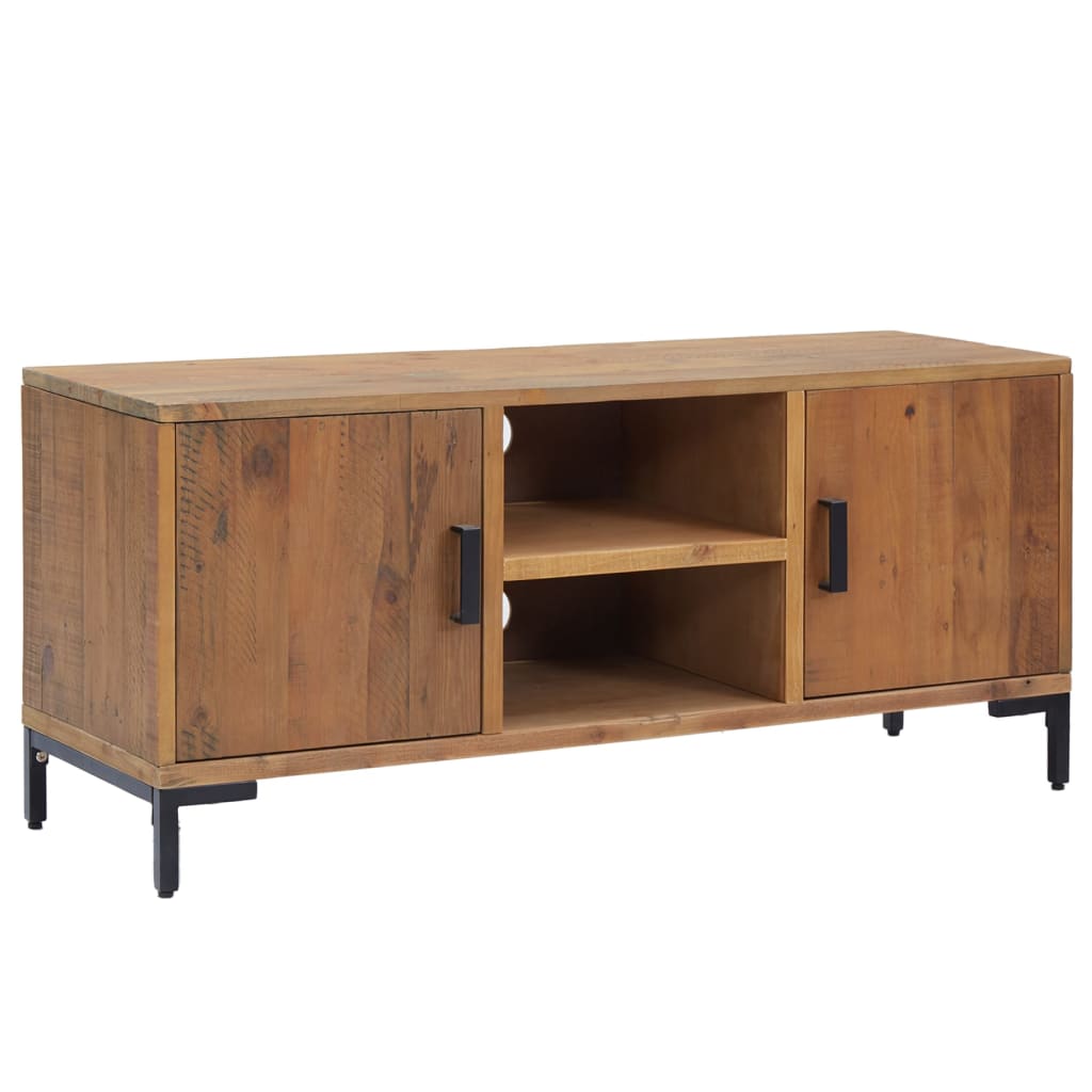 Tv-Meubel Massief Grenenhout 110 x 35 x 48 cm Bruin