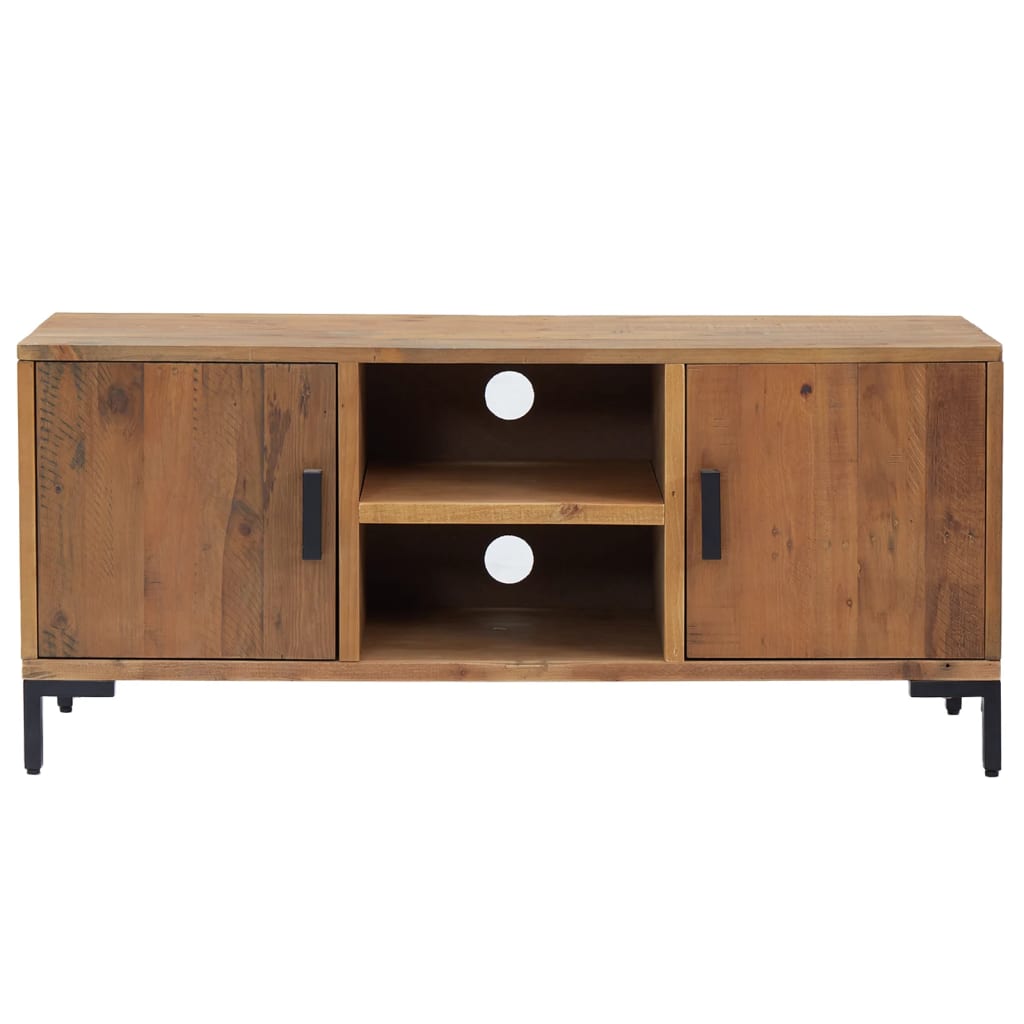 Tv-Meubel Massief Grenenhout 110 x 35 x 48 cm Bruin