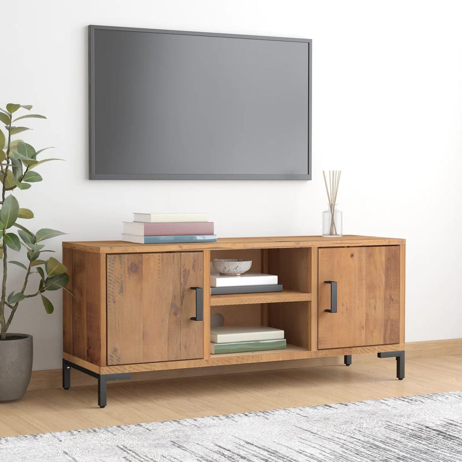 Tv-Meubel Massief Grenenhout 110 x 35 x 48 cm Bruin